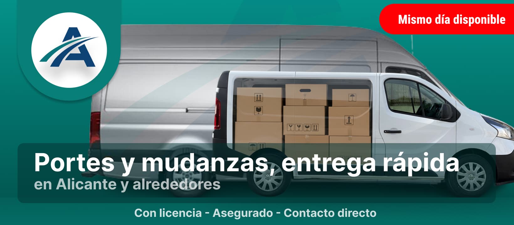 Equipo de Alpha Transportes realizando un servicio de portes y mudanzas en Alicante